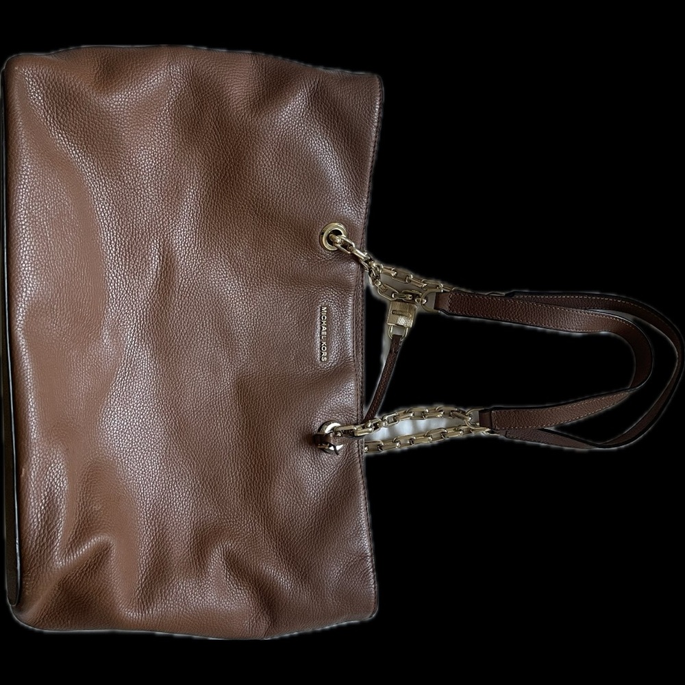Michael Kors Brown Leather Tote Bag
